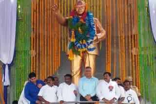 statue Babasaheb Ambedkar park chowk in solapur