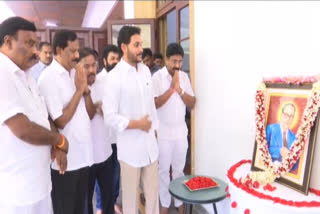 CM Jagan and MLAs pay tribute