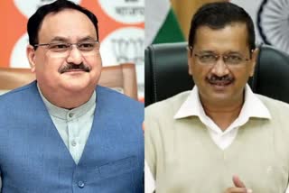 JP Nadda and Arvind Kejriwal