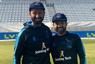 pujara-rizwan Make Sussex Debut