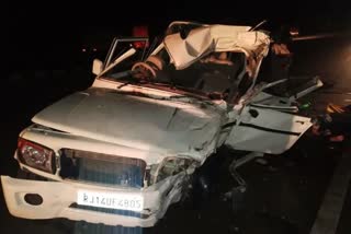 major road accident in jodhpur truck and car collision