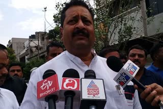 MLA Basavana Gowada Pateela talked to press