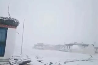 himachal weather update snowfall in lahaul spiti in the month of april