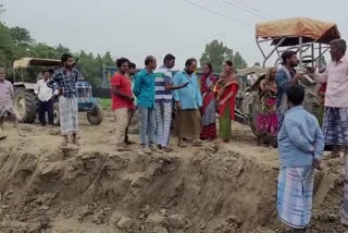 Harishchandrapur 1 Block Panchayat Samiti Vice-President Illegally Cutting Soil