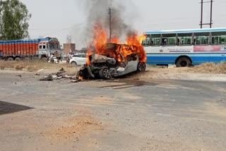 People burnt alive in car in Panipat