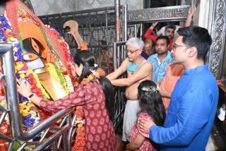 Abhishek Banerjee at Kalighat temple