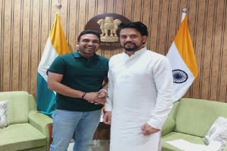 jharkhand-bjp-leader-kunal-sarangi-meets-union-minister-anurag-thakur-in-delhi