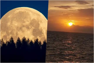 rare sighting in kanyakumari, moon rising and sunset on the same time, moon rising and sunset in kanyakumari,  Tamil Nadu news, ಕನ್ಯಾಕುಮಾರಿಯಲ್ಲಿ ಅಪರೂಪದ ದೃಶ್ಯ, ಒಂದೇ ಸಮಯದಲ್ಲಿ ಚಂದ್ರನ ಉದಯ ಮತ್ತು ಸೂರ್ಯಾಸ್ತ, ಕನ್ಯಾಕುಮಾರಿಯಲ್ಲಿ ಚಂದ್ರೋದಯ ಮತ್ತು ಸೂರ್ಯಾಸ್ತ, ತಮಿಳುನಾಡು ಸುದ್ದಿ,