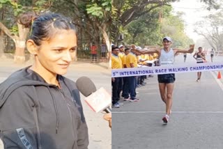 Race Walking Championship held in Ranchi  Army man Sandeep became champion  champion in Race Walking Championship  रेस वॉकिंग चैंपियनशिप 2022  सेना के संदीप कुमार पुनिया  मोरहाबादी में आयोजित रेस वॉकिंग चैंपियनशिप  कॉमनवेल्थ गेम का क्वालीफाई अंक  रेस वाकर प्रियंका गोस्वामी  ओलंपिक का टिकट  टोक्यो ओलंपिक के लिए टिकट  Jharkhand Latest News in Hindi  Ranchi latest news in Hindi  sports news in Hindi  ETV Jharkhand