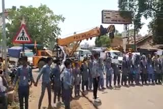 Jagdalpur students did a ruckus