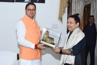 Bollywood singer Kailash Kher met Chief Minister Dhami