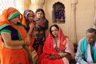 MP Hema Malini in Bharatpur