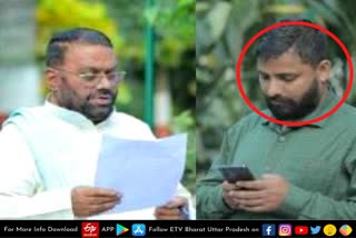 Kus  kushinagar latest news  etv bharat up news  Swami Prasad Maurya  STF picks up Armaan khan  स्वामी प्रसाद मौर्य  अरमान को STF ने उठाया  पूर्व मंत्री स्वामी प्रसाद मौर्य  कुशीनगर के पुलिस अधीक्षक धवल जायसवाल