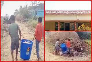 Students makes sanitation works