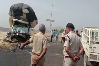 Two trucks collided head-on, three dead, four injured in Rajasthan