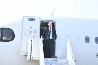 UK PM Boris Johnson arrives in India for two-day visit  Prime Minister Boris Johnson  India and United Kingdom  Ahmedabad  Gujarat  UK PM Boris Johnson in India  Free Trade Agreement  UK PM  PM Modi  External Affairs Minister