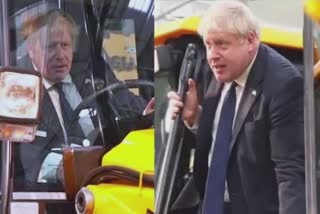 Boris Johnson Gujarat Visit: એવું તો શું બન્યું કે બ્રિટનના પીએમ  જેસીબી પર સવાર થયા