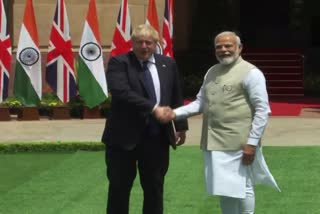 BRITISH PM JOHNSON AND PM MODI MEETING