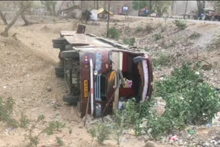 Bus fell into 10 feet deep gorge