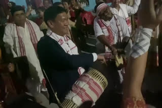 Arunachal Pradesh CM celebrating Rongali Bihu