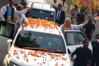 Amit Shah roadshow in bhopal