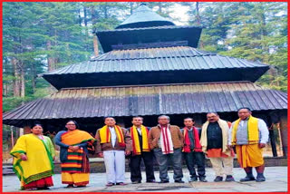 Assam Devotees reach Hadimba Devi Temple