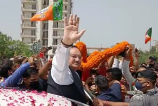 jp nadda in ghaziabad today