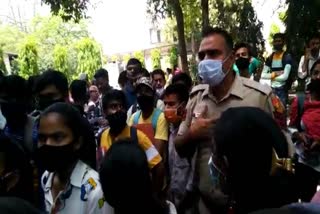 students protest IGNOU Shyam lal college in delhi
