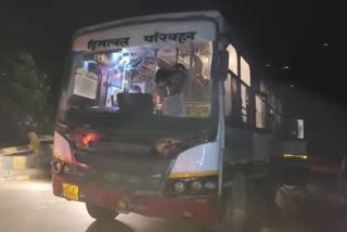 HRTC Bus break down in nalagarh