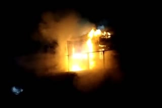 Goods train engine fire in Sirohi