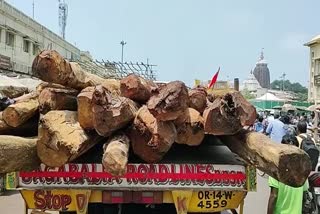 fifth phase of chariot wood reached puri for rath yatra