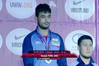 Asian Wrestling Championship  एशियाई कुश्ती चैंपियनशिप  टोक्यो ओलंपियन दीपक पुनिया  एशियाई कुश्ती समापन  खेल समाचार  Tokyo Olympian Deepak Punia  Asian Wrestling Finale  Sports News