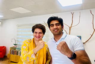 vijender singh met priyanka gandhi