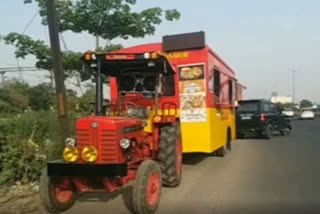 Punjab tractor trolley restaurant