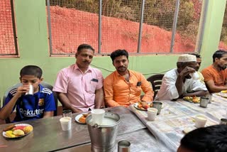 Iftar in the mosque of a Hindu youth's marriage