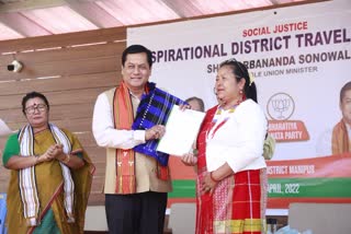 Union Minister Sarbananda Sonowal visits Manipur