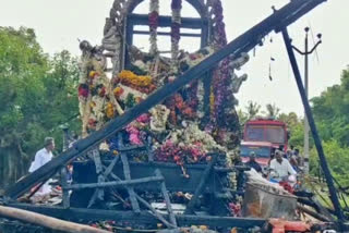 Tanjore chariot fire accident  chariot fire accident  Kalimedu chariot fire  களிமேடு தேர் விபத்து  தஞ்சாவூர் களிமேடு தேர் விபத்து  தேர் விபத்து