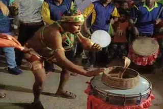 Baraati Performing Nagin Dance With Live Snake In Mayurbhanj