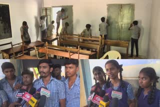 Tirunelveli MDT School 12th Students renovating their Classes