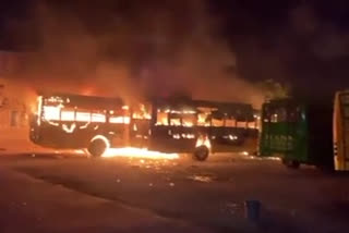 Buses Caught Fire In Punjab