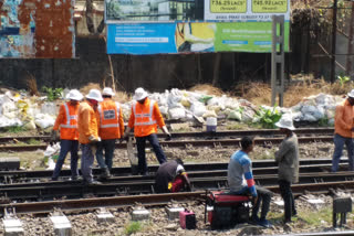 megablock on transharbour western railway line on sunday in mumbai