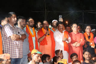 BJP akrosh march against undeclared power cut in Jamshedpur