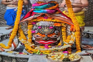 Ujjain Mahakaleshwar temple Baba Mahakal makeup on 1 May 2022