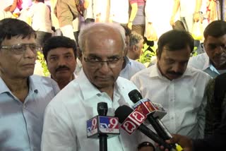 Minister Halappa Achar talked to Press