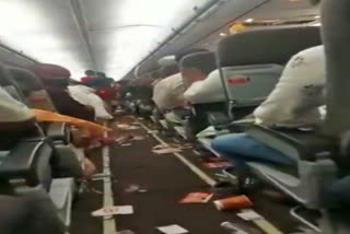 Video of Spicejet flight shows panicking passengers, air hostess trying to calm them