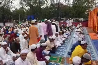 Eid namaz in open ground after 2 years in Durgapur