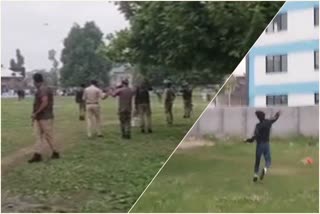 Stone pelting after Eid prayers