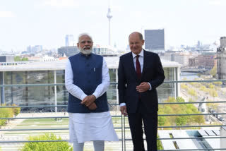 Prime Minister Narendra Modi left for Denmark on Tuesday on the second leg of his three-nation Europe trip after concluding his "productive" Germany visit