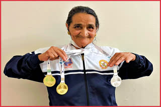 80 YEARS SANTOSH DEVI OF SONIPAT GOT GOLD MADEL