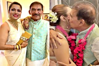 arun lal weds bulbul  arun lal  arun lal wedding  former cricketer arun lal  arun lal wedding bulbul  arun lal and bulbul  bulbul saha arun lal wedding pictures  Sports News  पूर्व क्रिकेटर अरुण लाल  अरुण लाल की शादी  अरुण लाल और बुलबुल साहा  क्रिकेटर की शादी